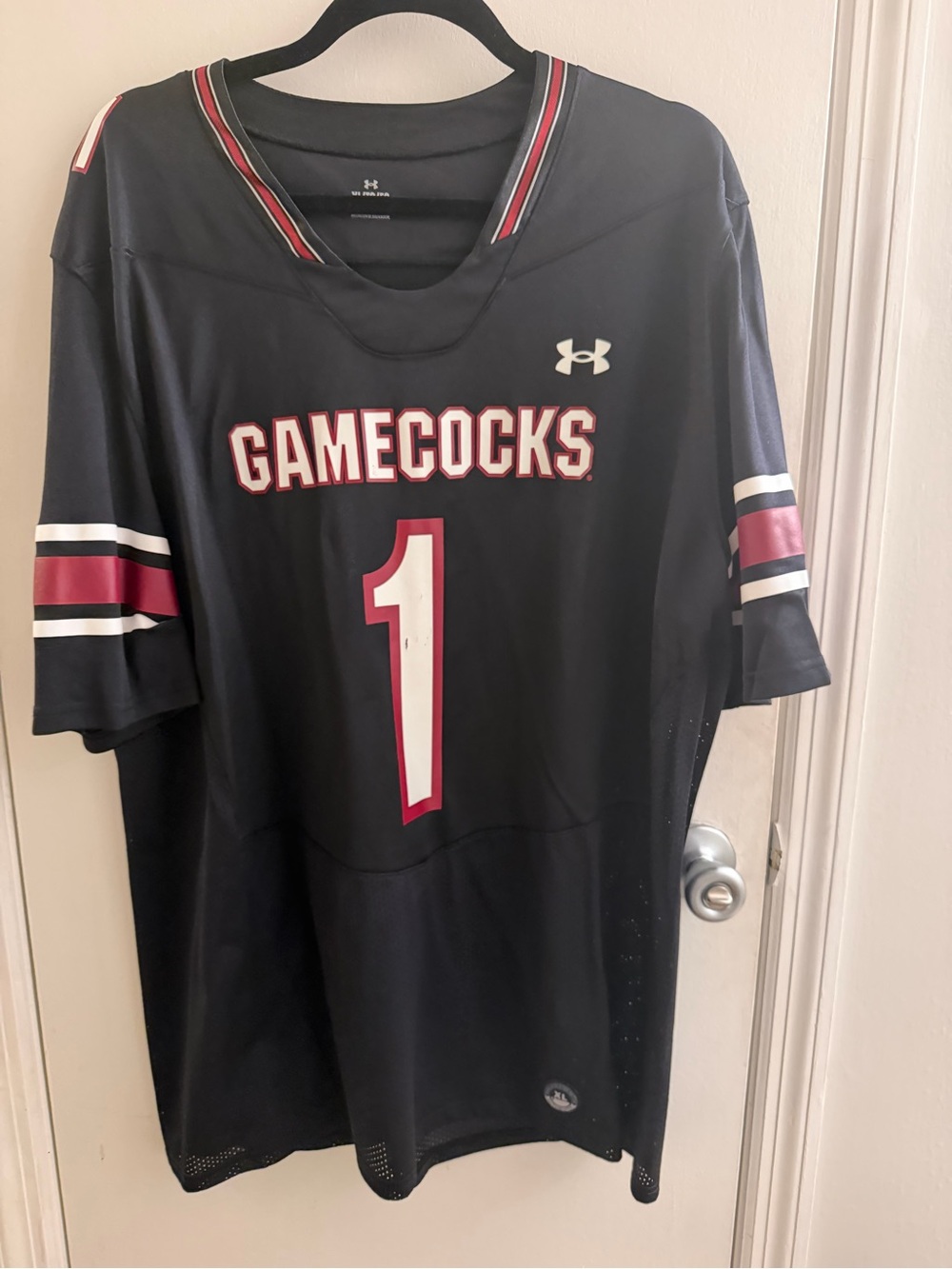 Under Armour Black & Garnet Gamecocks #1 Football Jersey